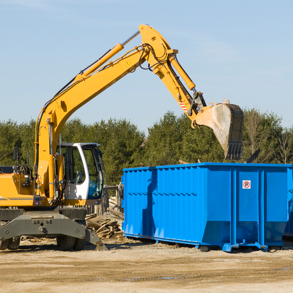 are there any restrictions on where a residential dumpster can be placed in Cana